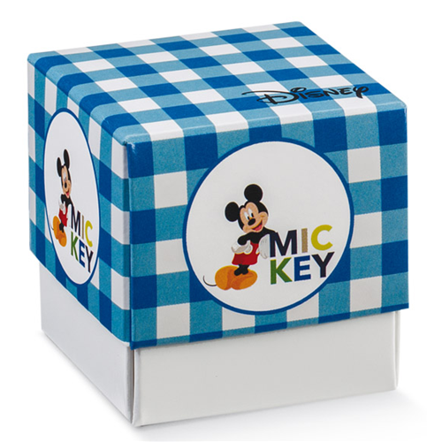 Bomboniera Astuccio Scatolina Portaconfetti Cubo Topolino Mickey Mouse Disney X 10 PZ.- 68033