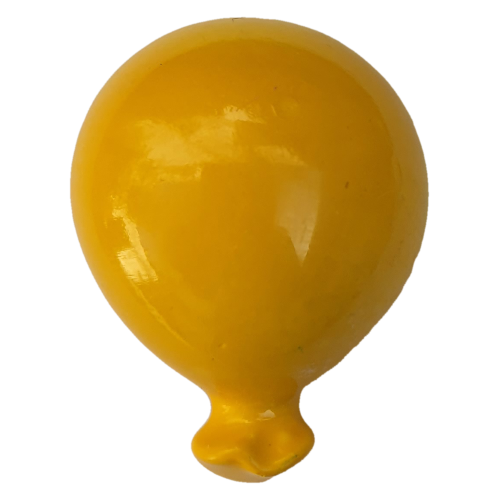 Bomboniera statuina magnete palloncino giallo calamita in porcellana oggetti per cerimonie Ilary Queen personalizzabili - IQ8285
