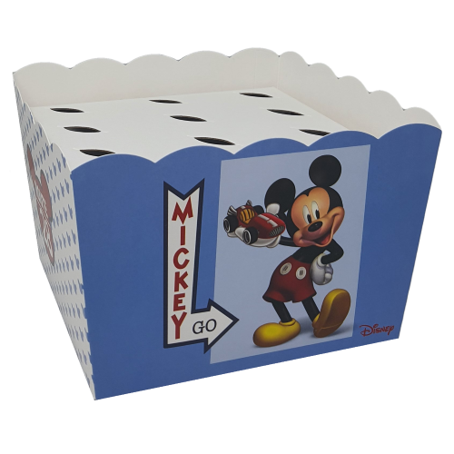 Contenitore portaconi Mickey Go Disney Topolino vaso + inserto per 12 bomboniere coni - 68181+16921