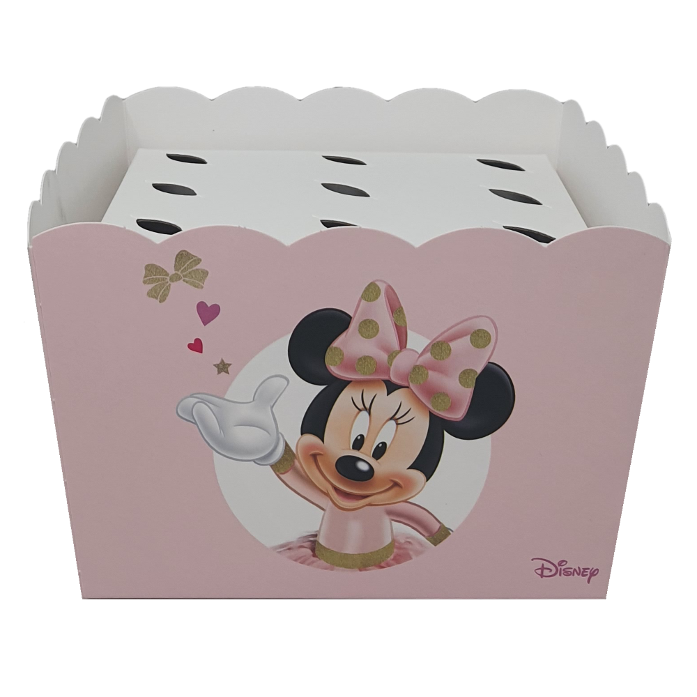 Contenitore portaconi Minnie ballerina Disney vaso + inserto per 12 bomboniere coni - 68201+16921