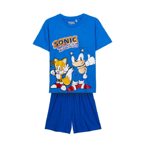 Pigiama Estivo Sonic T-Shirt maniche corte Short 100% Cotone Bambino - 1339