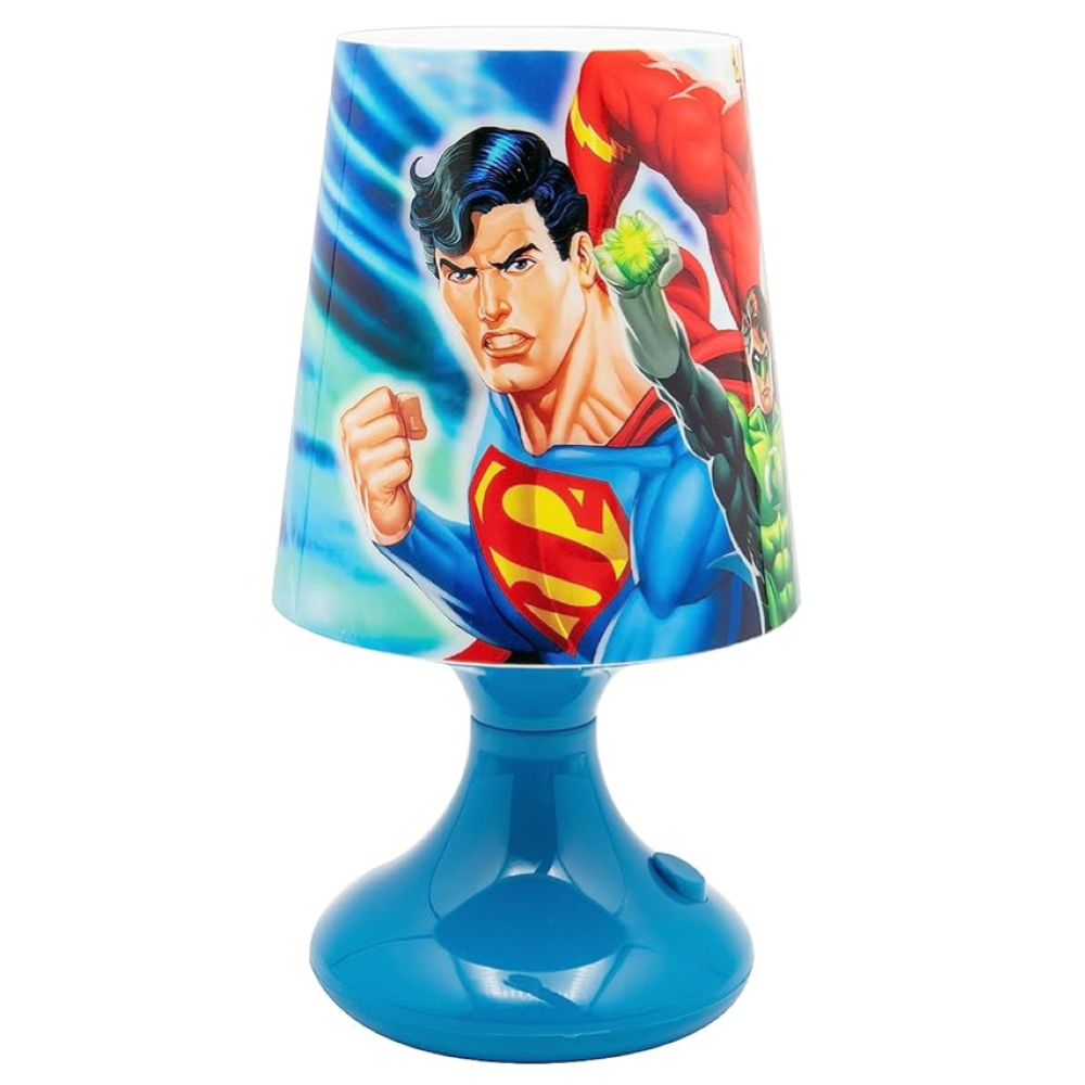 LAMPADA BATMAN SUPERMAN FLASH LANTERNA VERDE DC MINI PARALUME LED CON LUCE BIANCA E COLORATA A BATTERIE - 23928