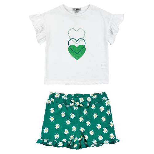 COMPLETO T-SHIRT E SHORT YOURS BAMBINA 95%CO 5%EA - BY373